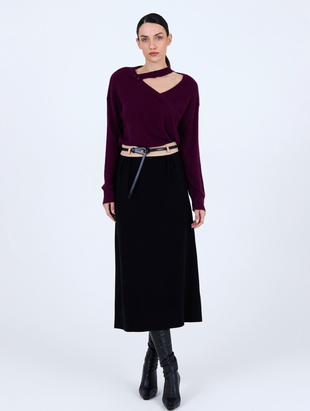 Skatie Off Strap Detail Knit