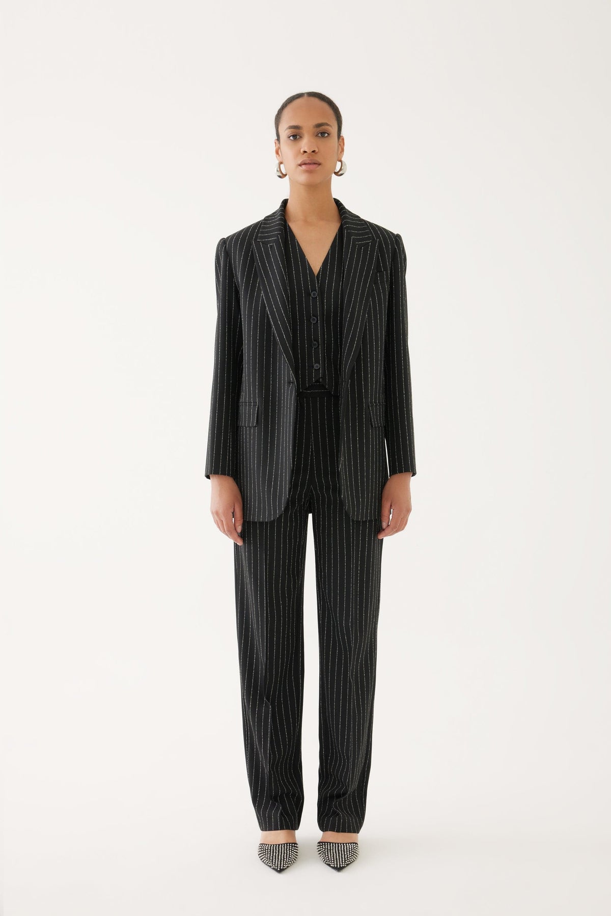 EXQUISE Stripe Blazer