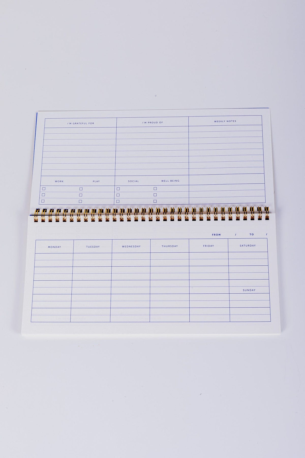 Stripe Deskplanner Notebook