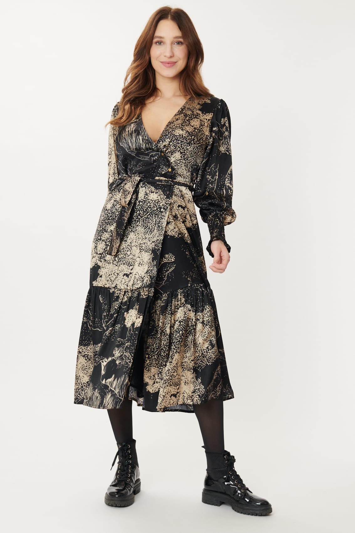 Derhy Midnight Print Wrap Dress – Choice Boutique