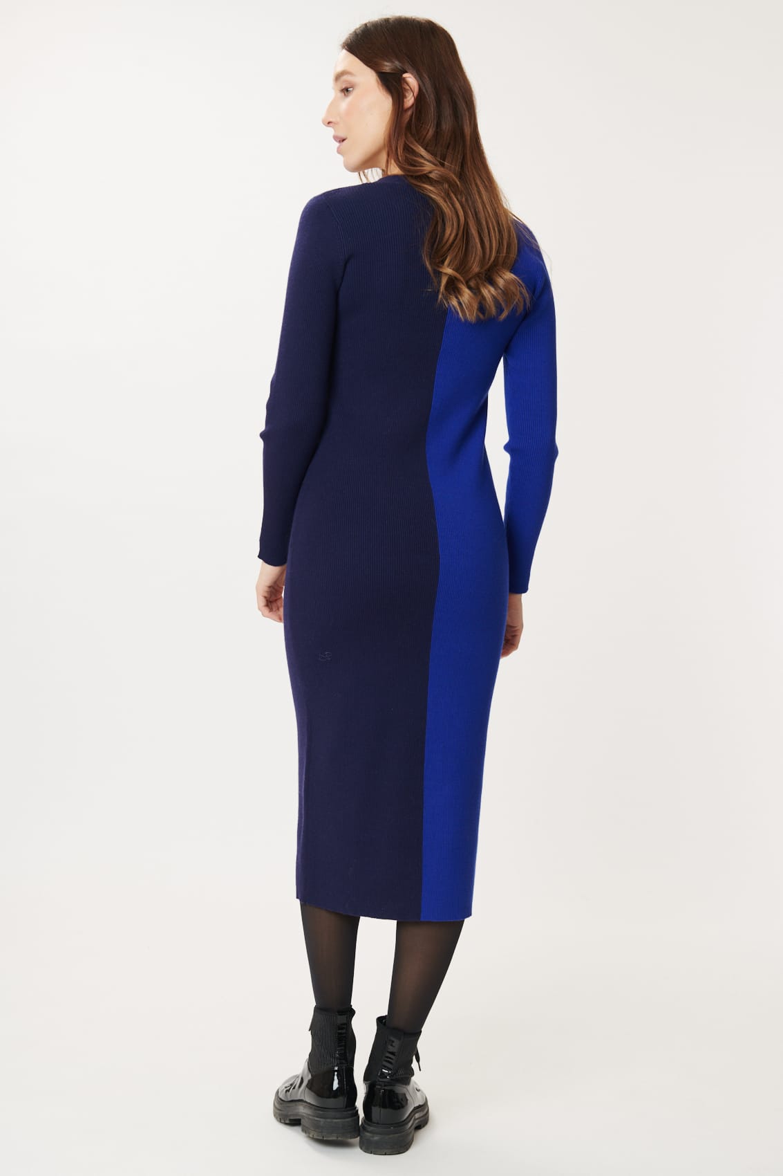 Derhy Contrast Knit Dress