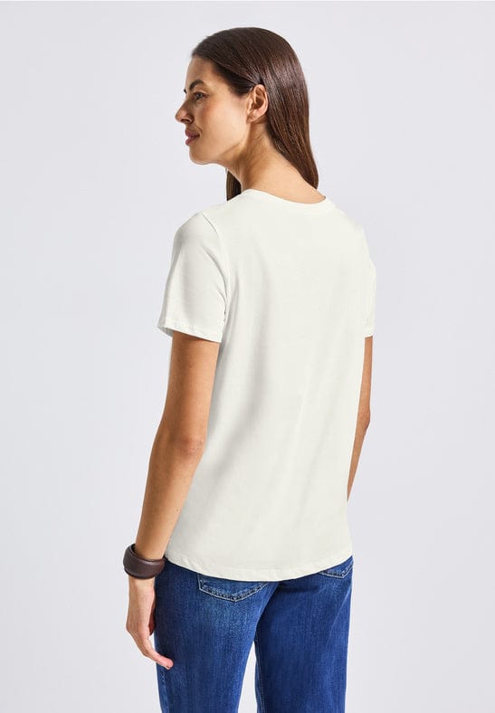 Street One Printed Tshirt With Cap Sleeve