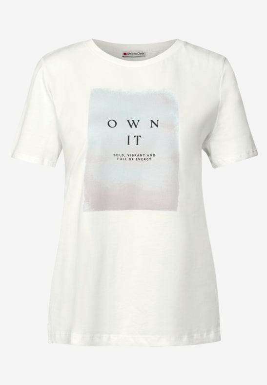 Street One Printed Tshirt With Cap Sleeve