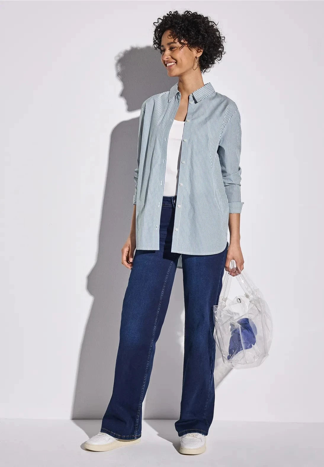 Street One Striped Collar Blouse