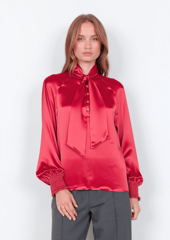 Soyaconcept Satin Blouse Detachable Bow