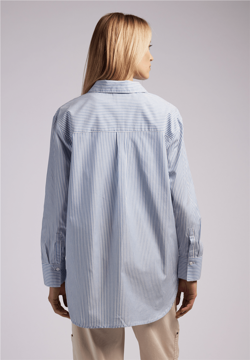 Street One Striped Collar Blouse