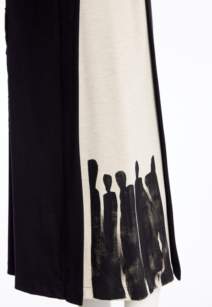 NAYA Stripe Panel Skirt