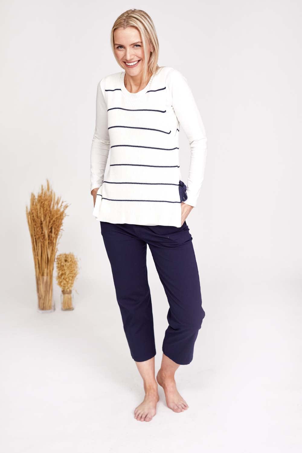 Mus & Bombon Side Tie Stripe Knit