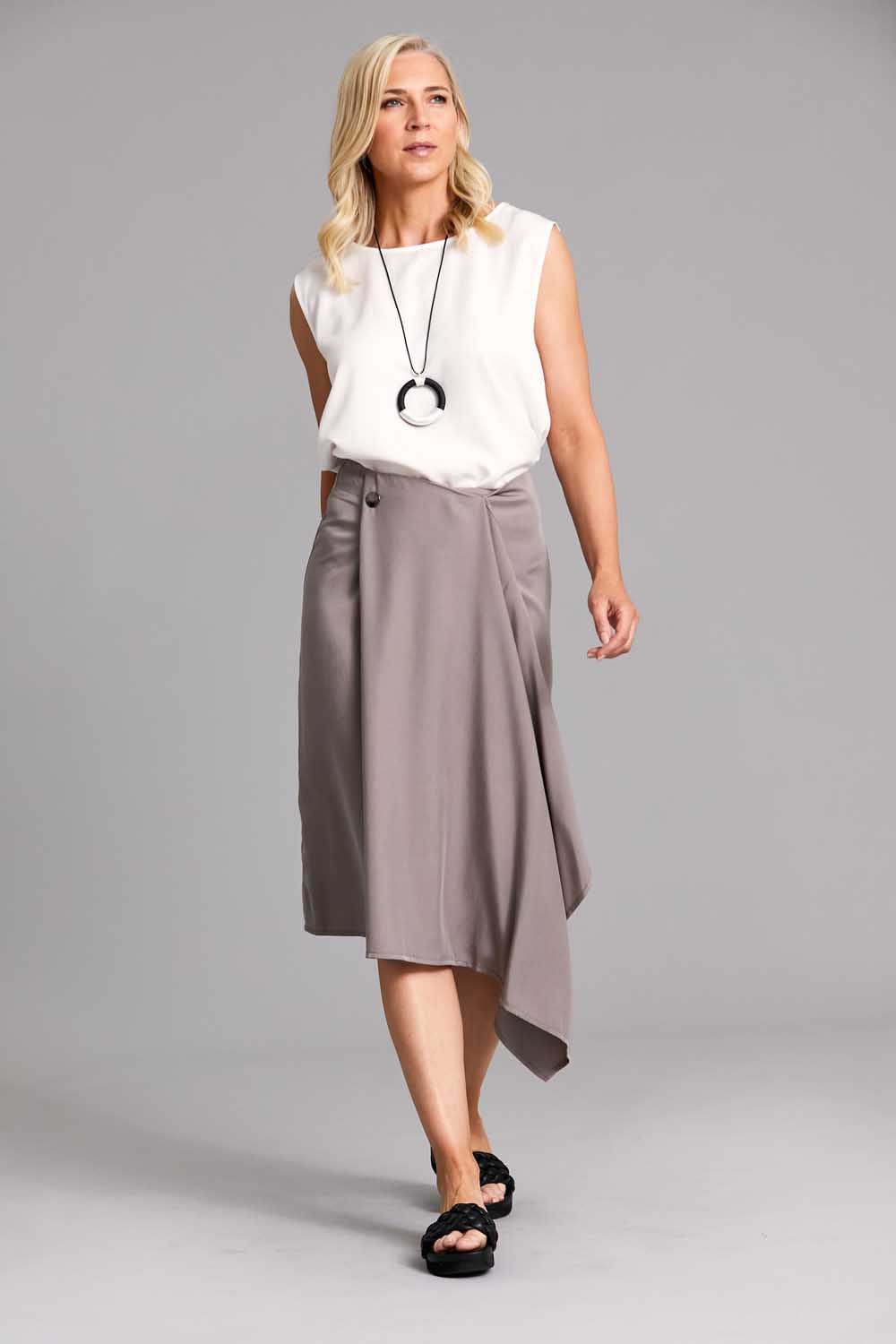 Pleather tulip wrap outlet skirt