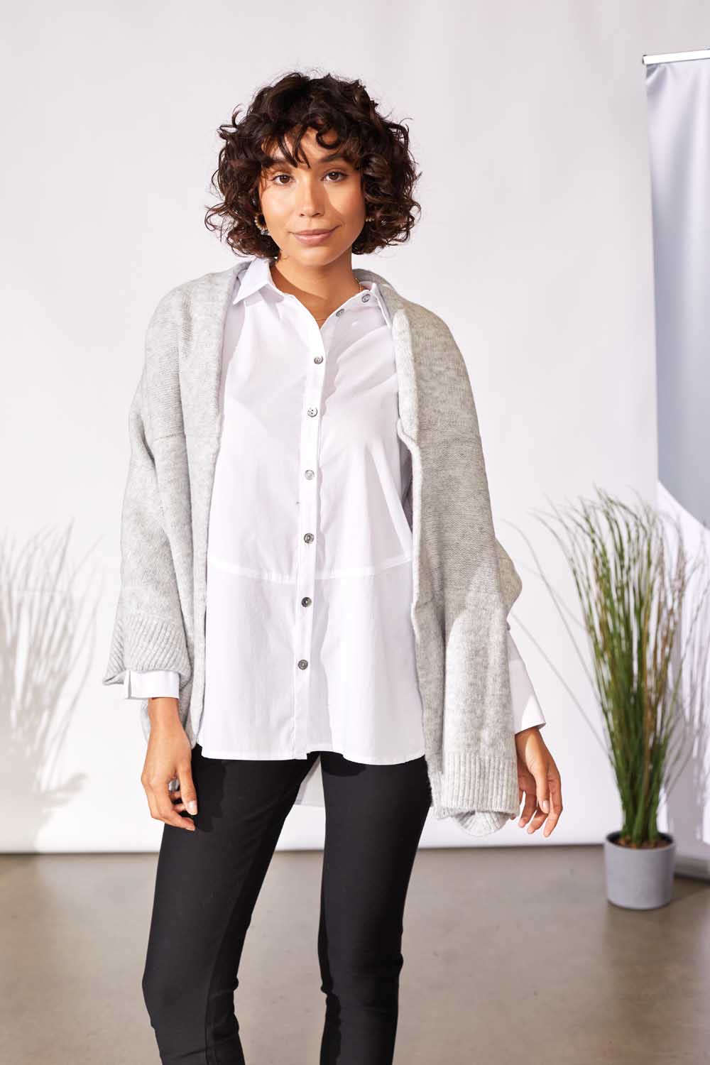 PERUZZI Grandad Collar Shirt