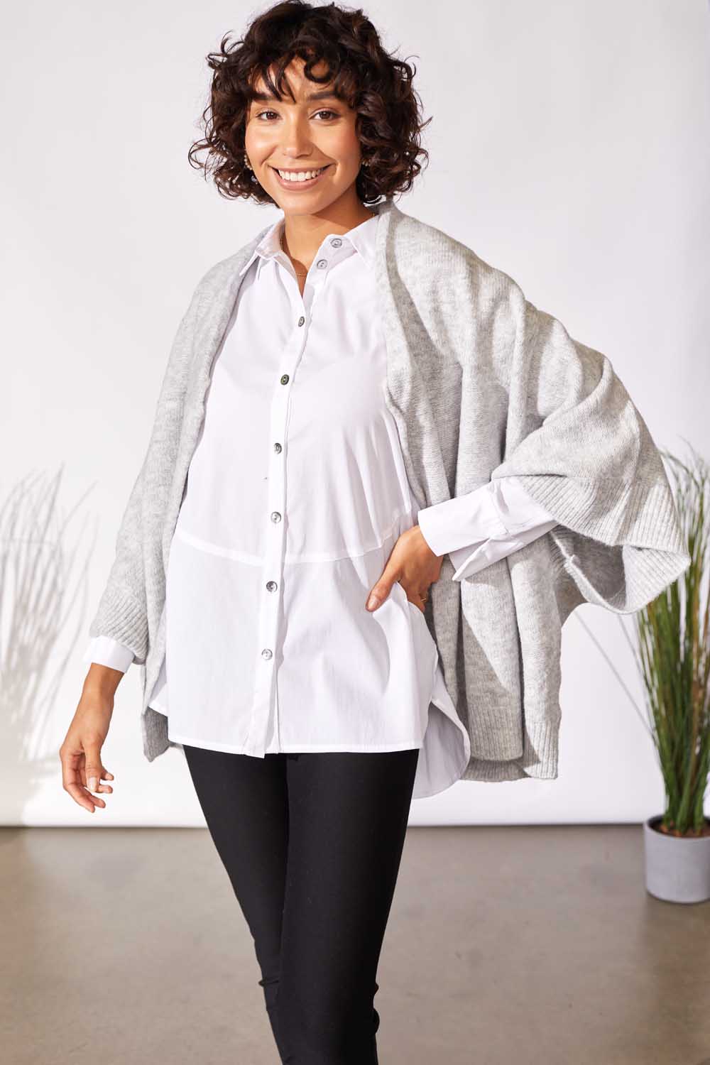 PERUZZI Grandad Collar Shirt