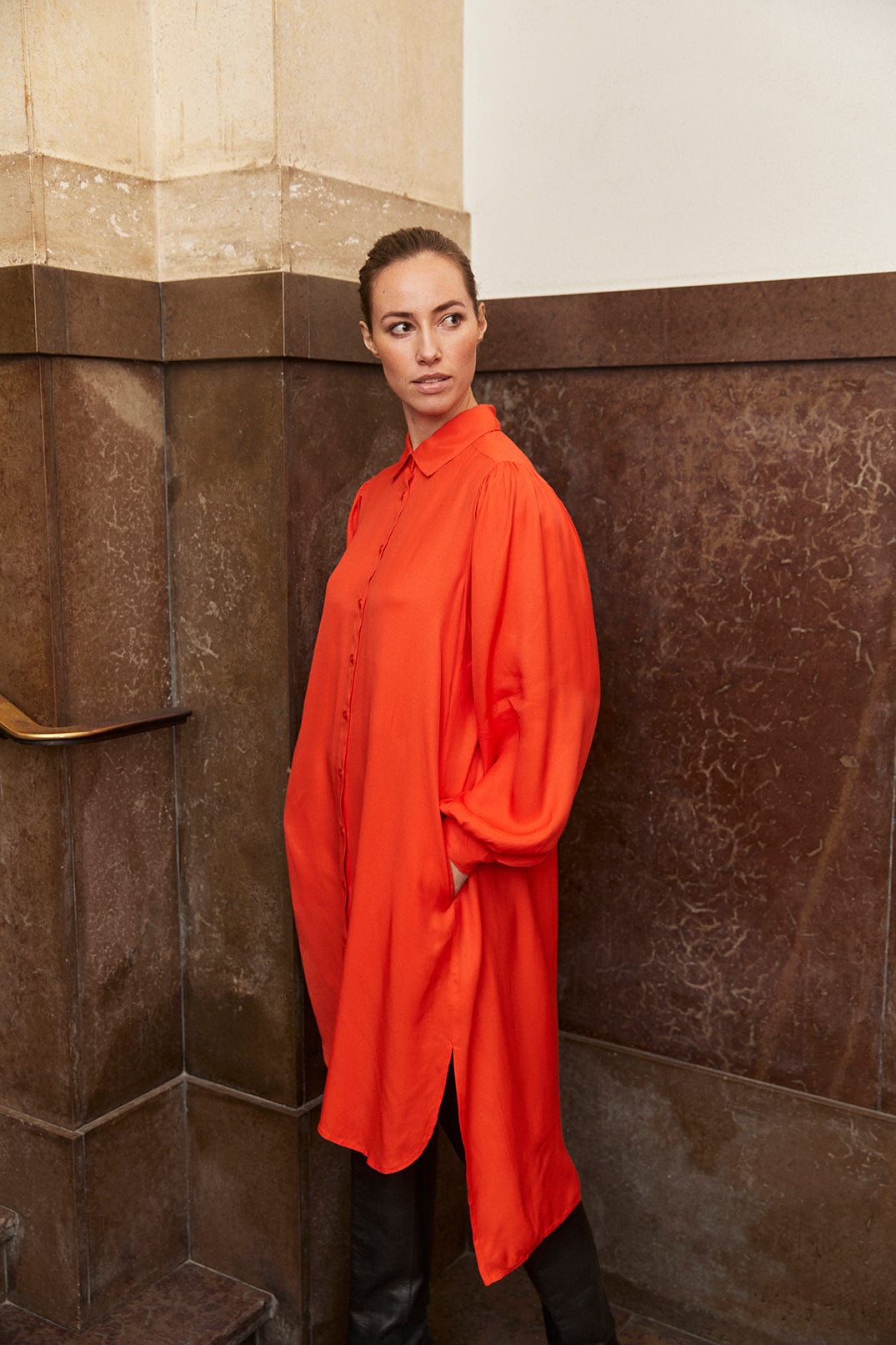 Masai Tie Belt Shirt Dress