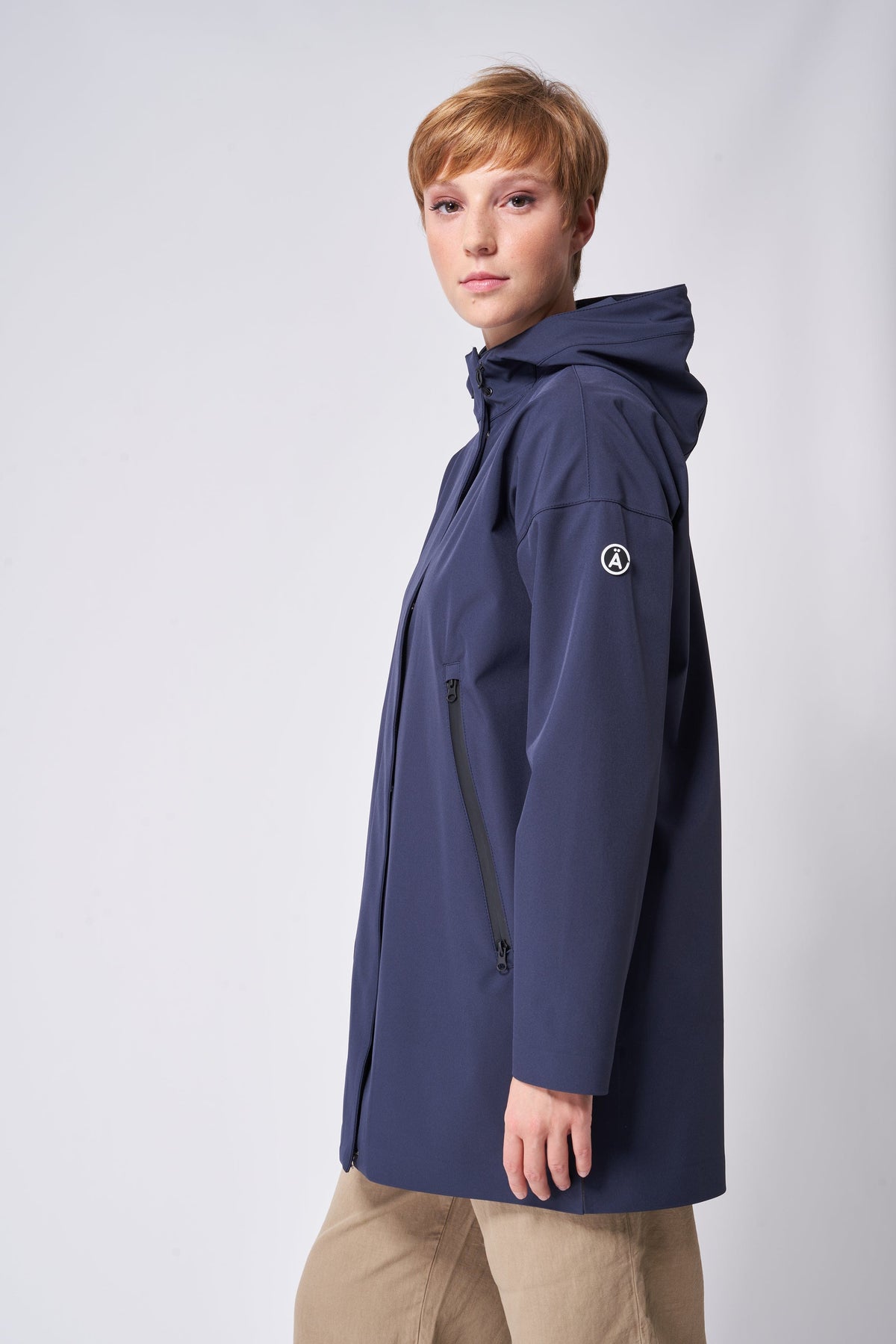 TANTÄ Contrast Zips Long Raincoat