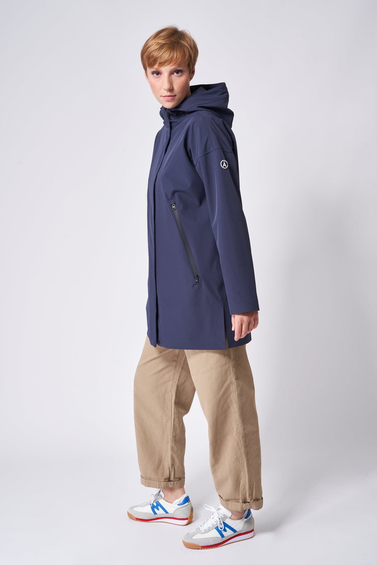 TANTÄ Contrast Zips Long Raincoat