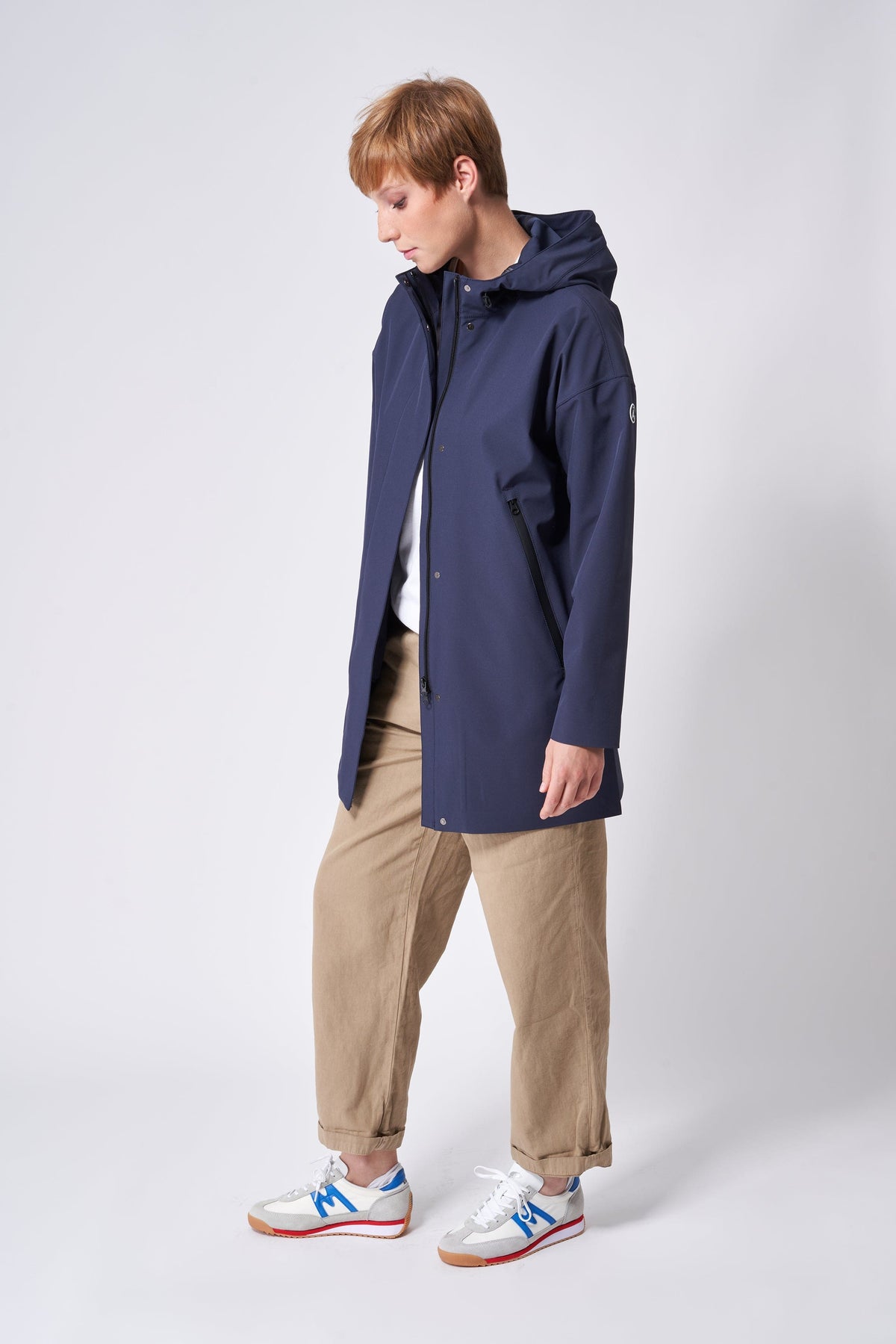 TANTÄ Contrast Zips Long Raincoat