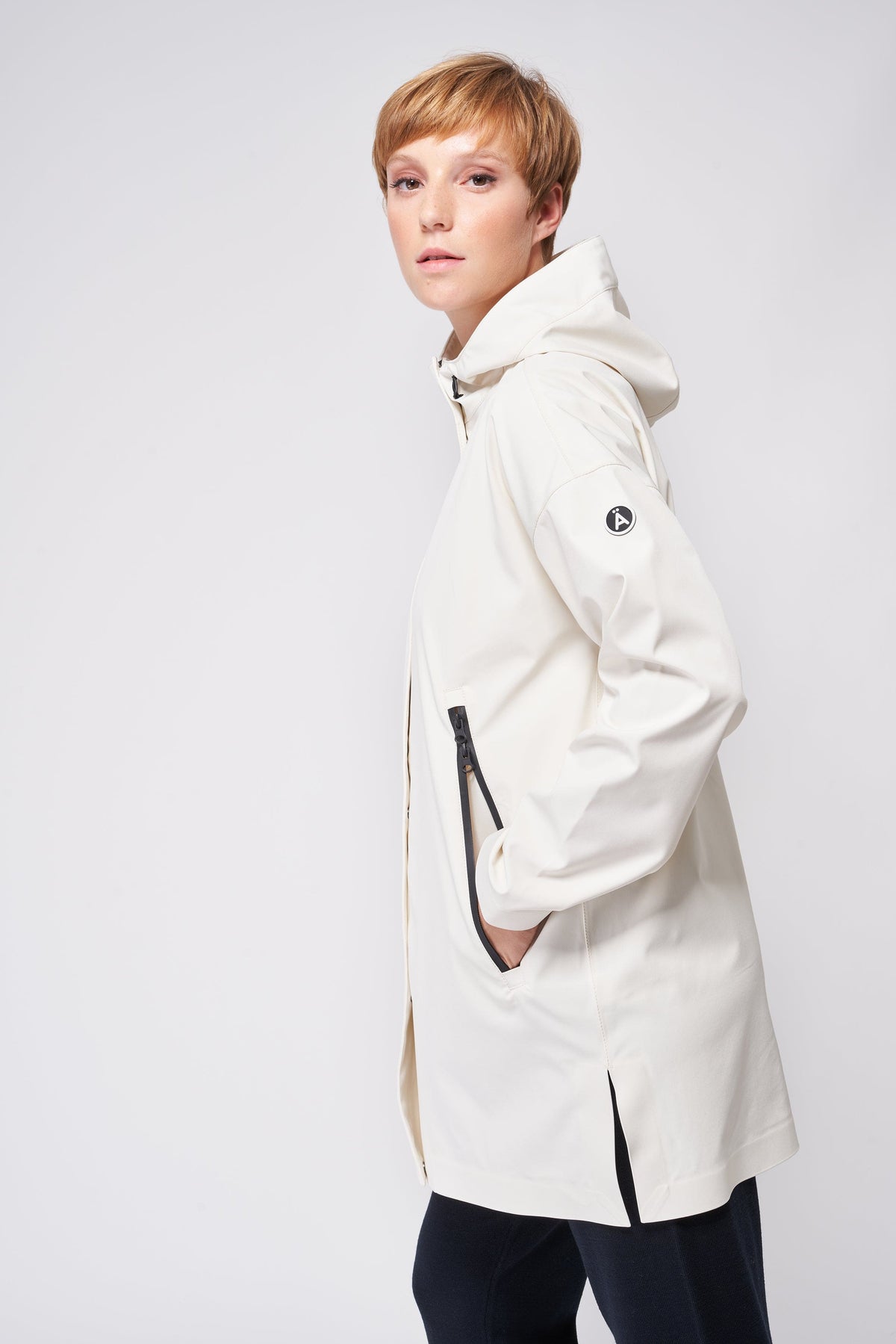 TANTÄ Contrast Zips Long Raincoat