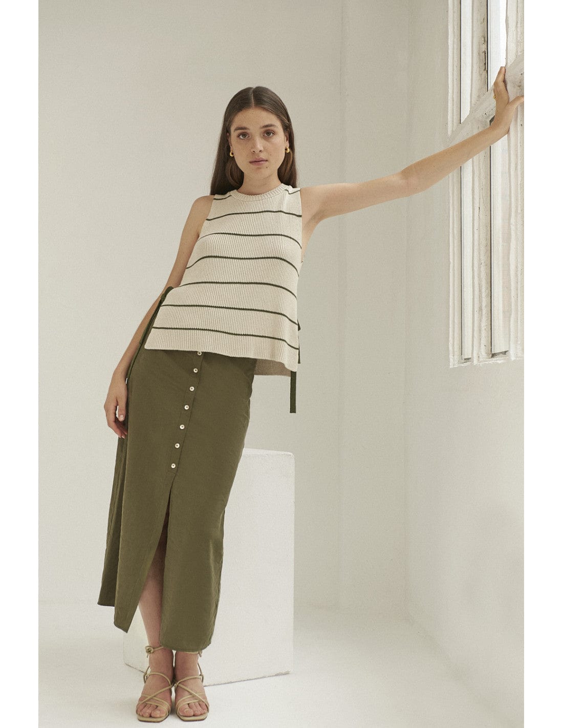 Mus & Bombon Side Tie Stripe Knit