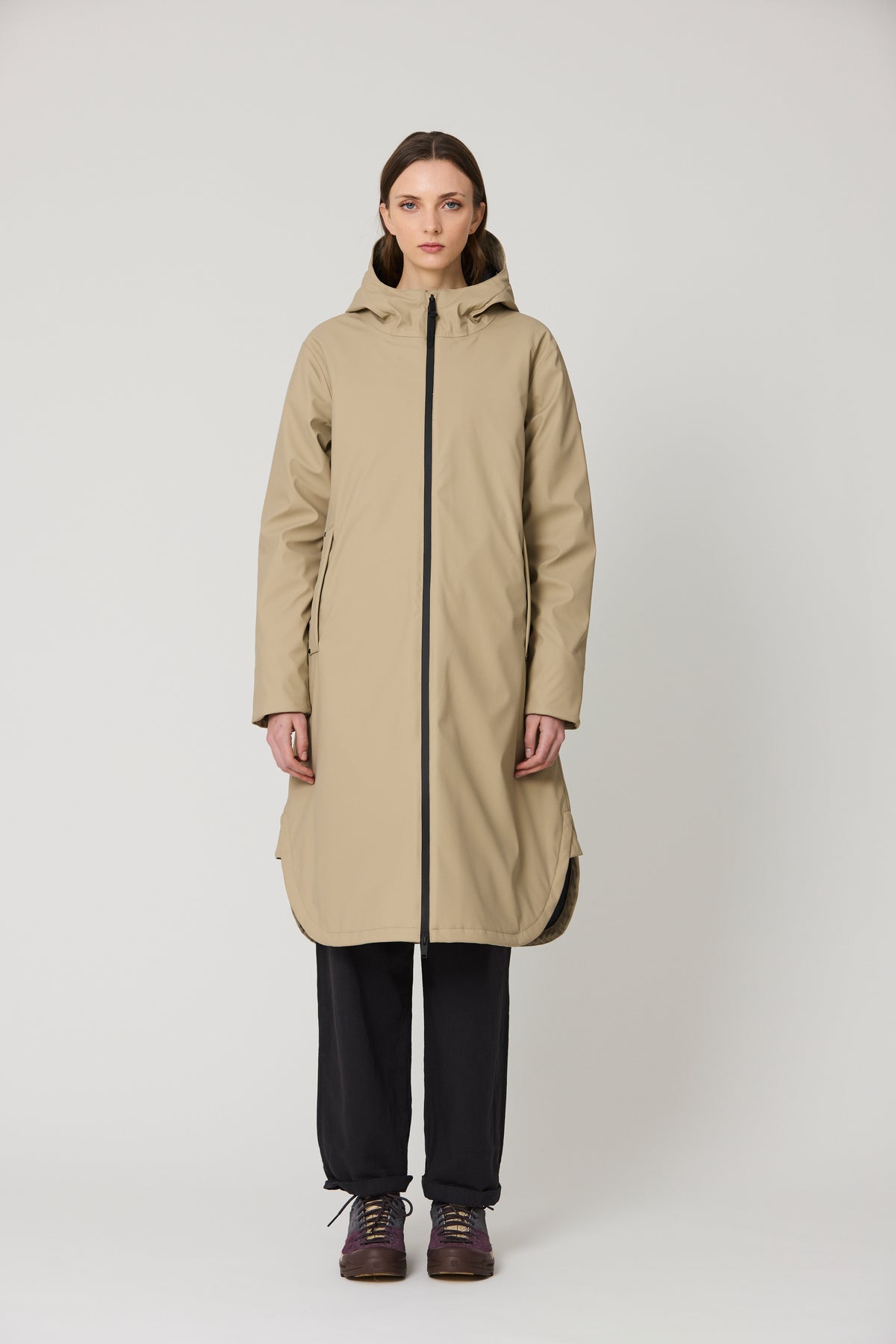 TANTÄ Waterproof Curved Hem Coat