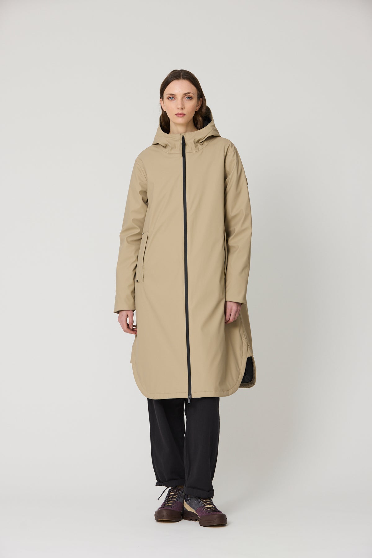 TANTÄ Waterproof Curved Hem Coat