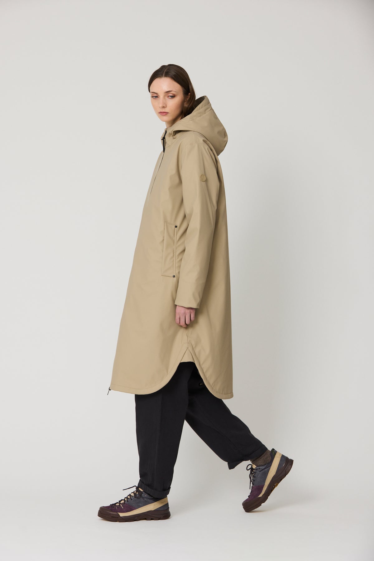 TANTÄ Waterproof Curved Hem Coat