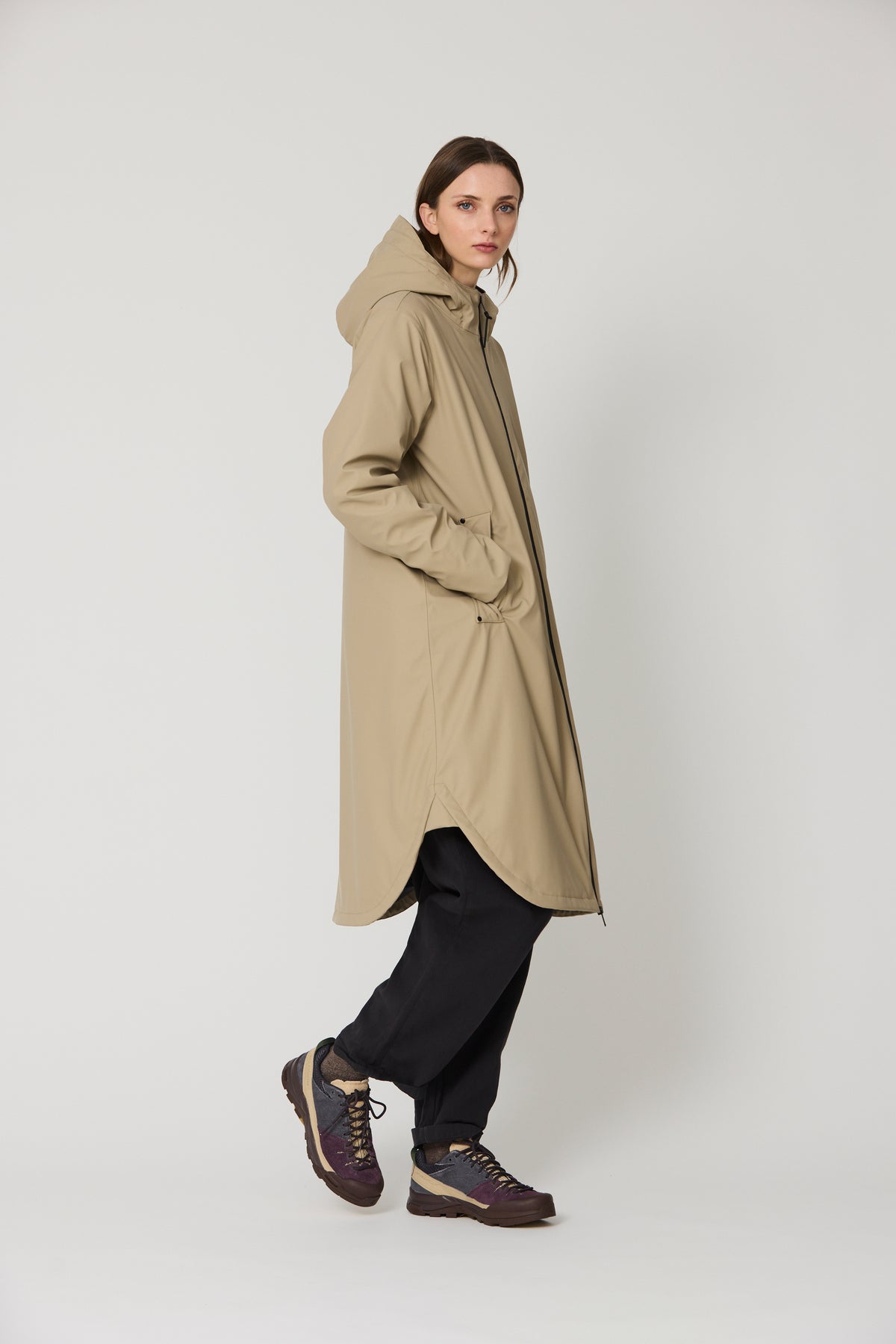TANTÄ Waterproof Curved Hem Coat