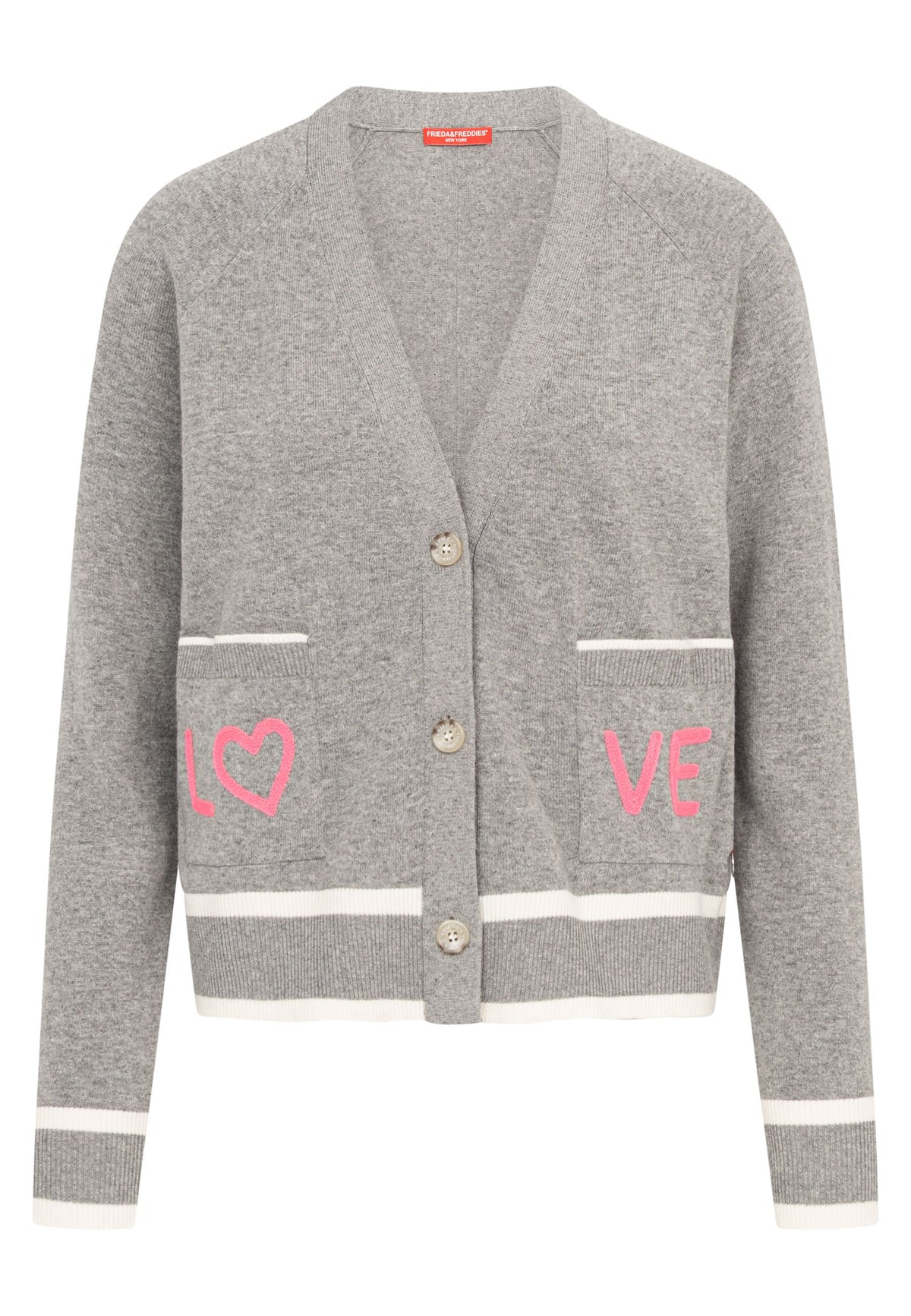 Frieda & Freddies Slogan Cardigan