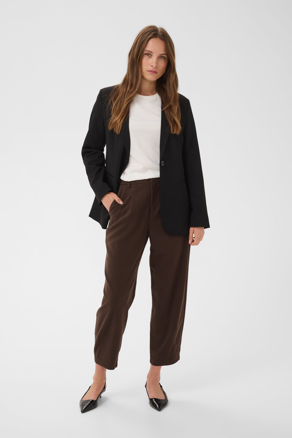 KAFFE 7/8 Darted Trouser