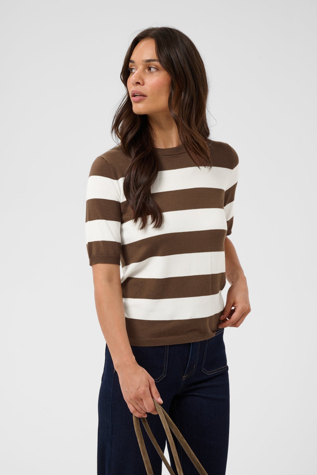 KAFFE Stripe Knit Top