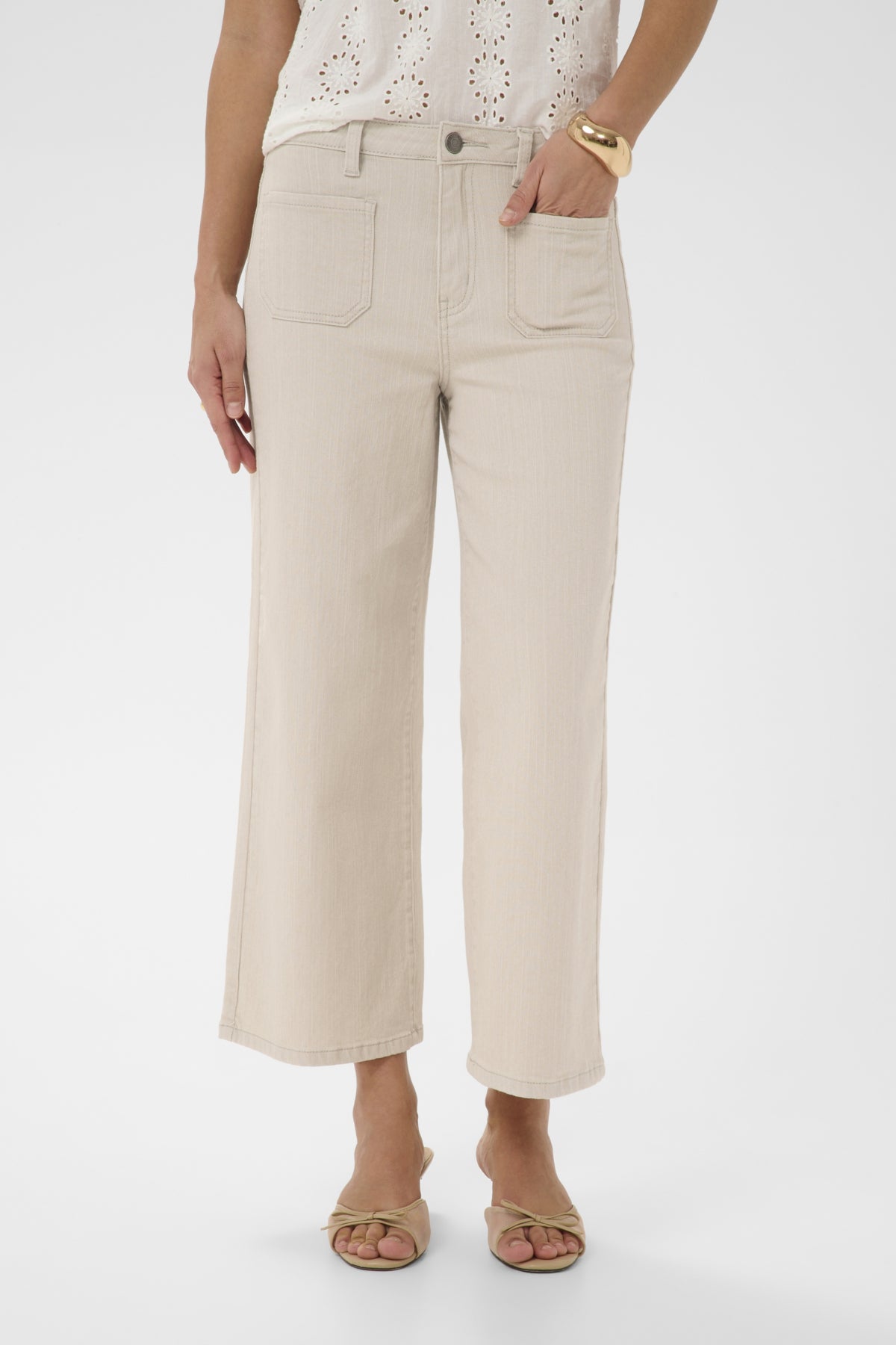 KAFFE Cropped Front Pocket Jean