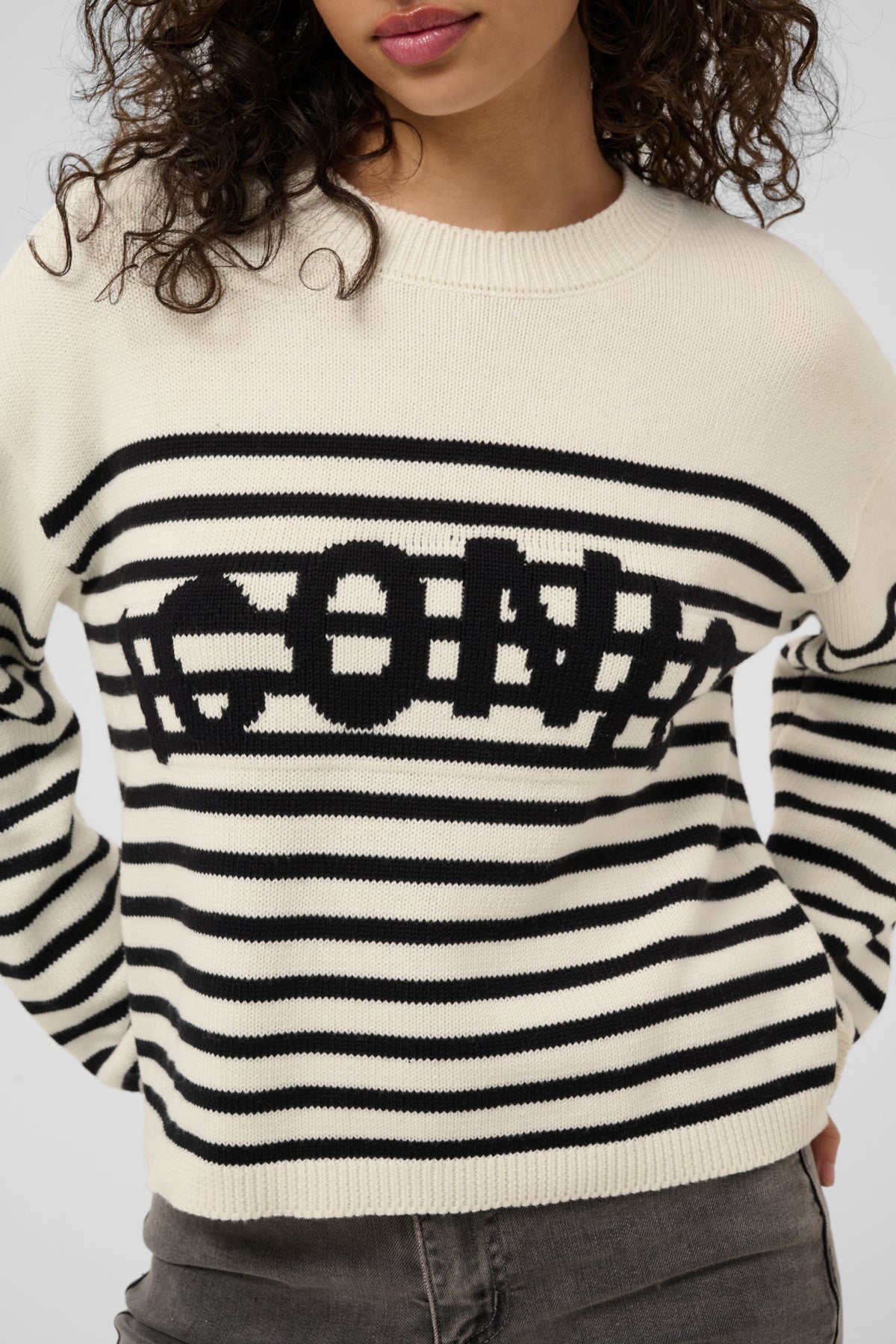 KAFFE Script Knit Sweater