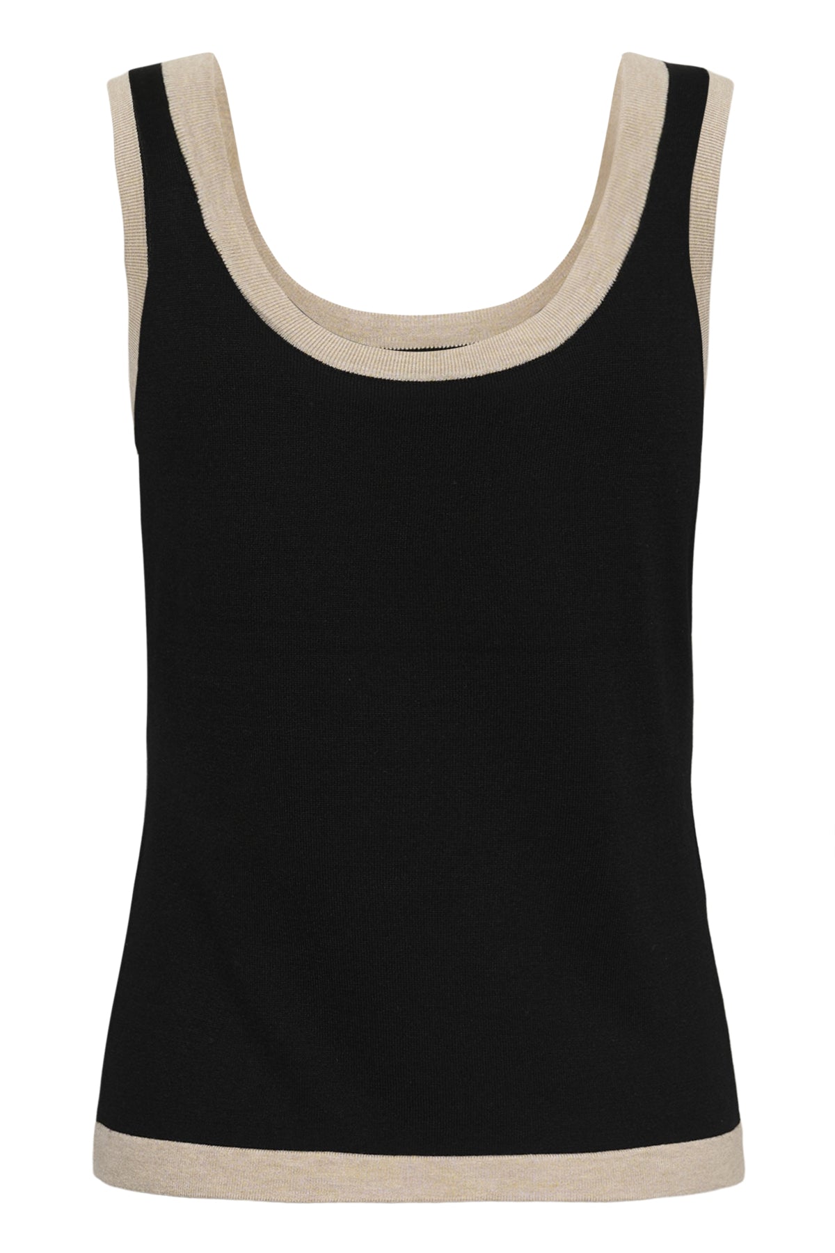 KAFFE Contrast Trim Knit Vest