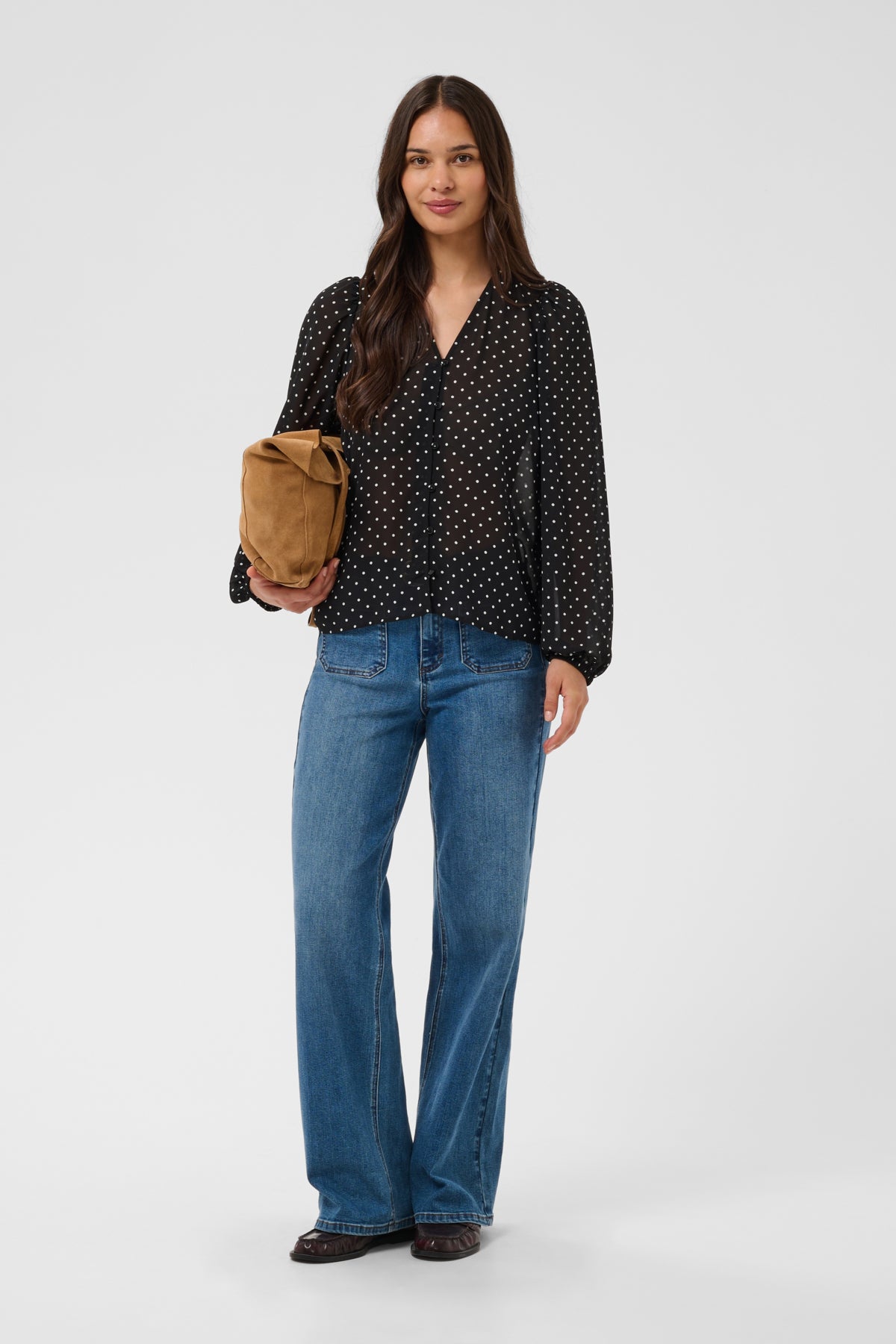 KAFFE Polka Dot Blouse