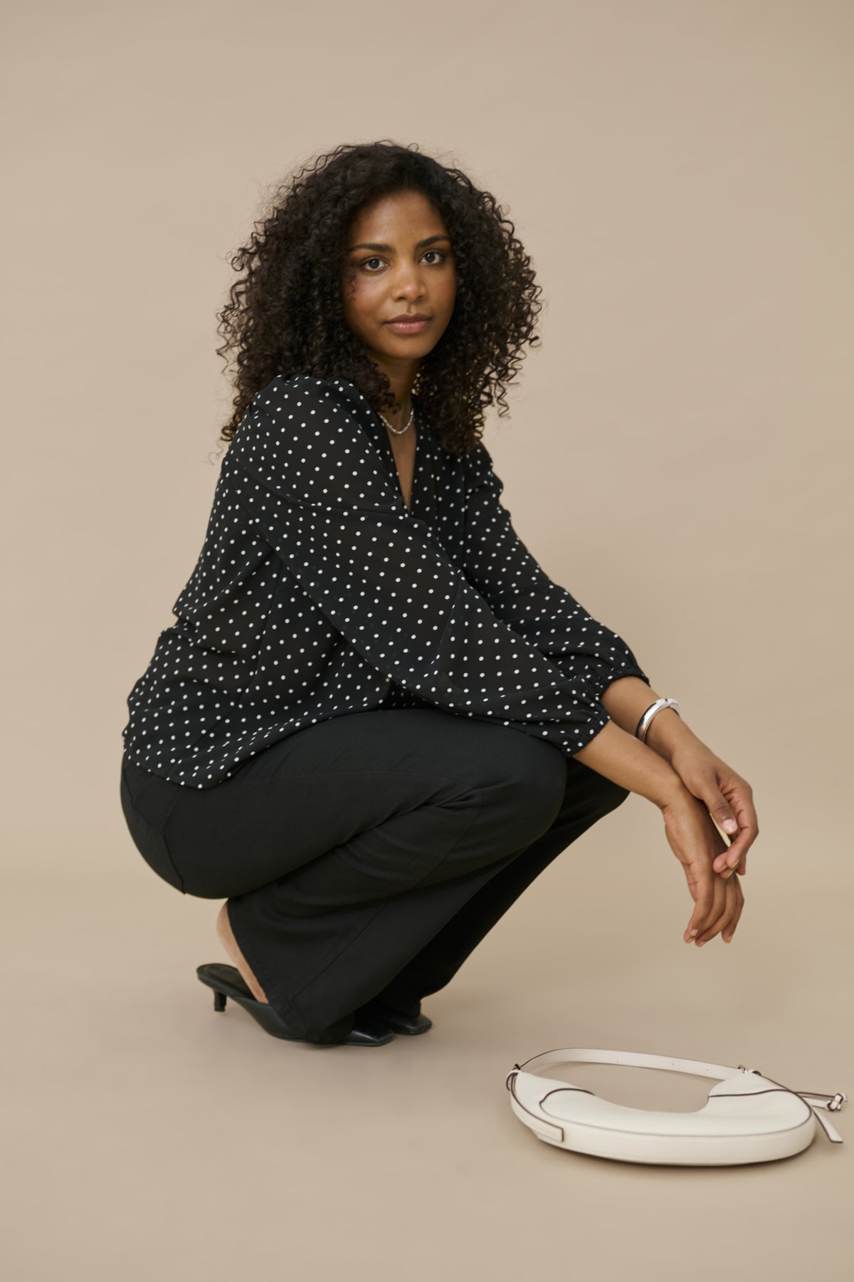 KAFFE Polka Dot Blouse