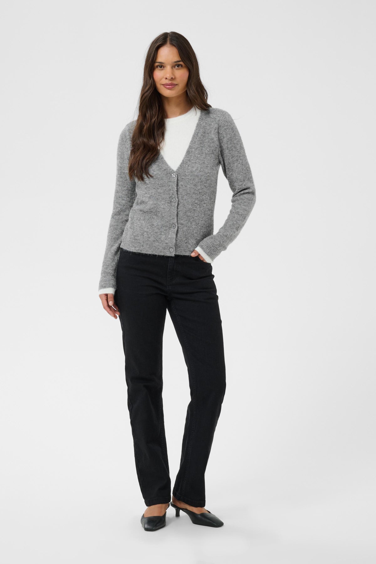 KAFFE Mock Insert Knit