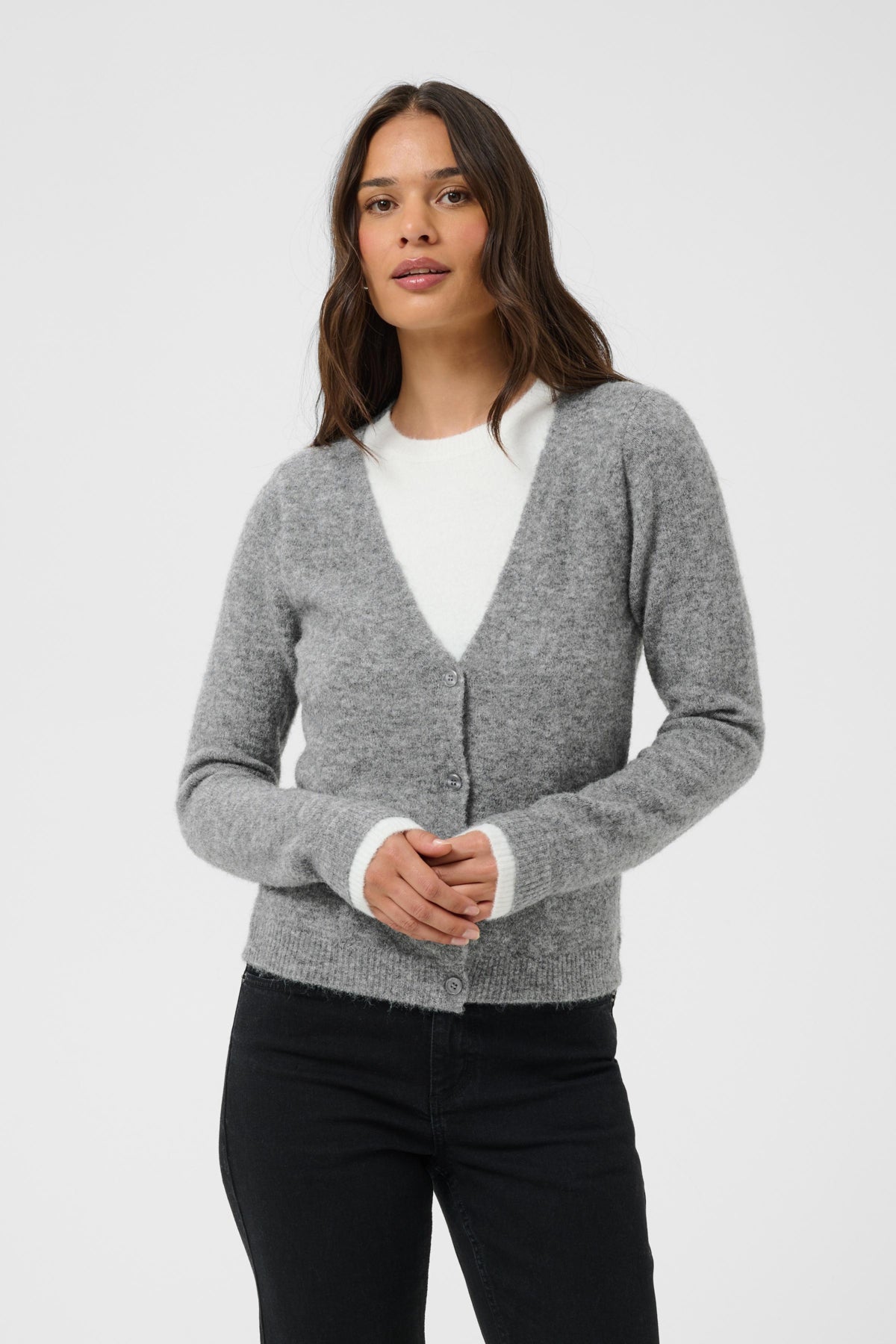 KAFFE Mock Insert Knit