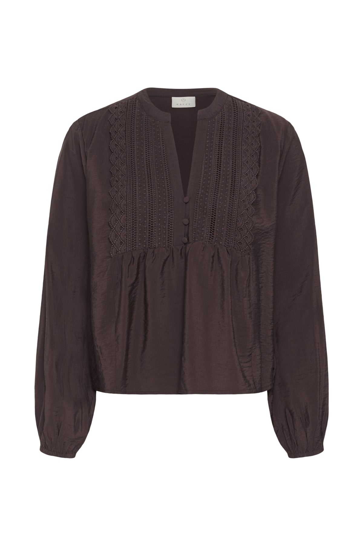 KAFFE Trim Front Blouse