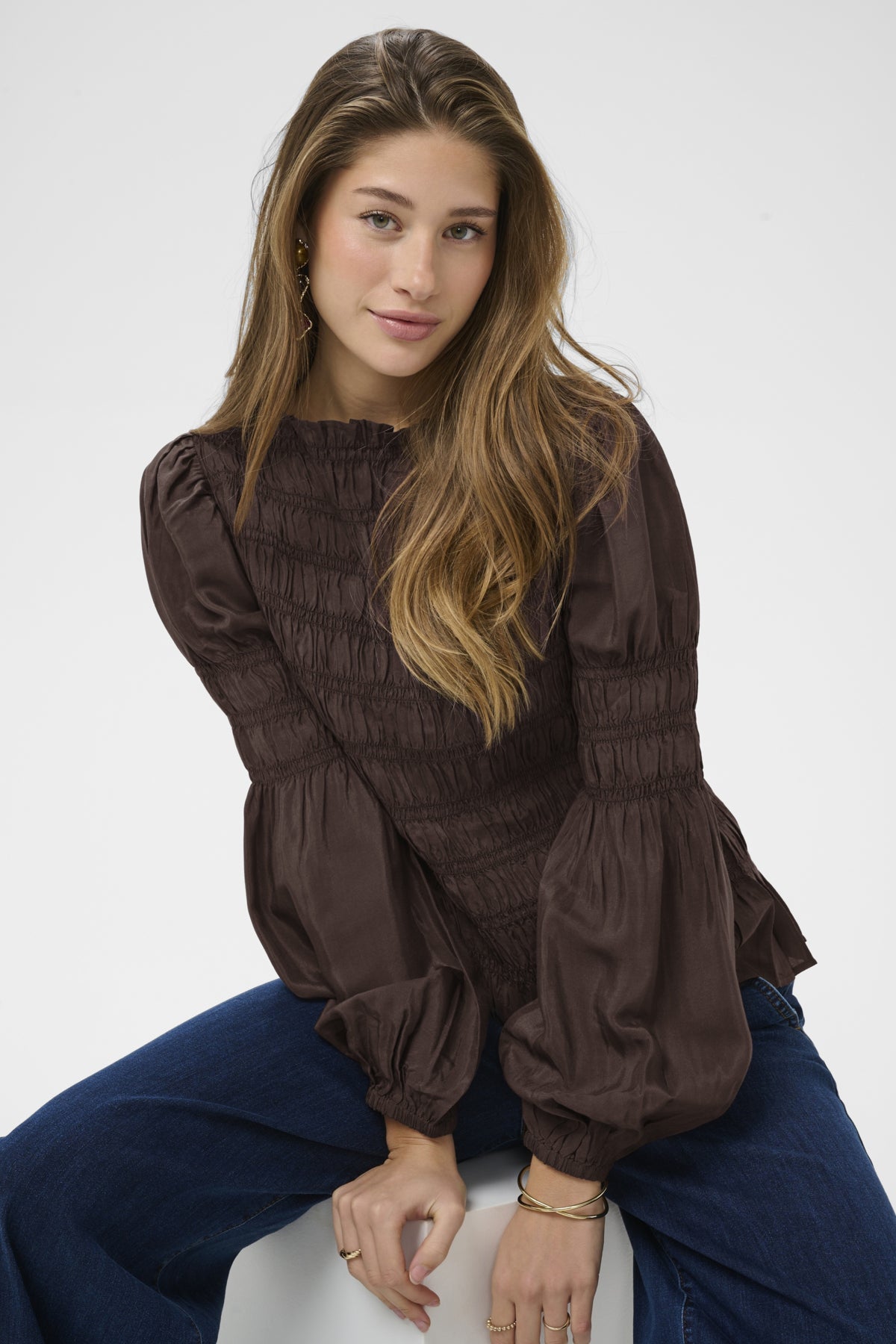 Cream Full Sleeve Blouse
