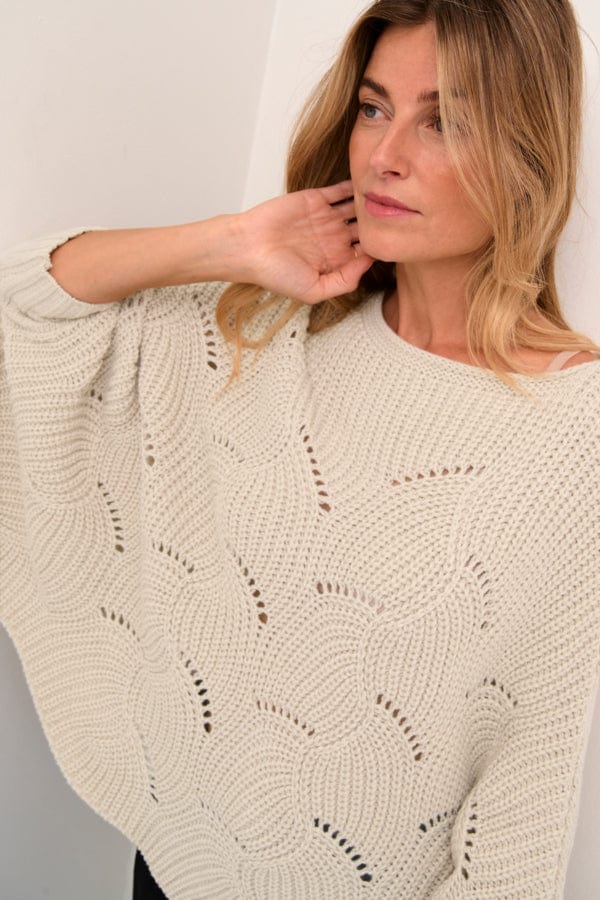 CREAM Knit Poncho