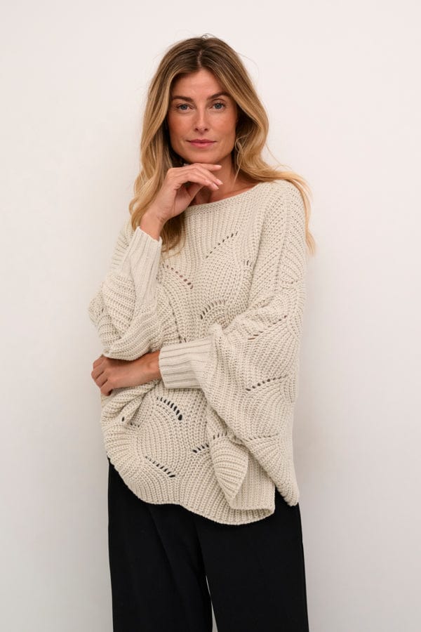 CREAM Knit Poncho