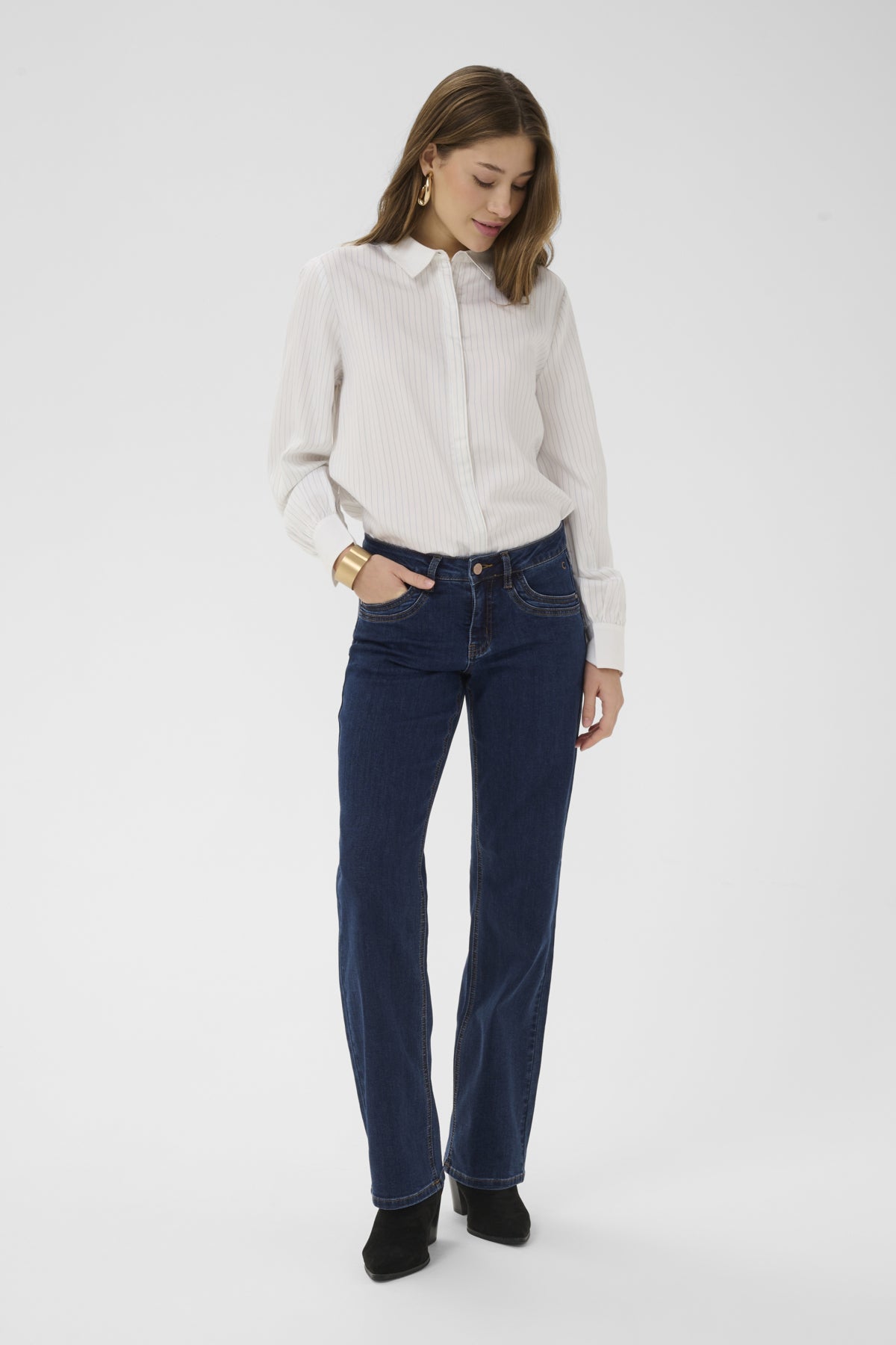 Cream Straight Jean
