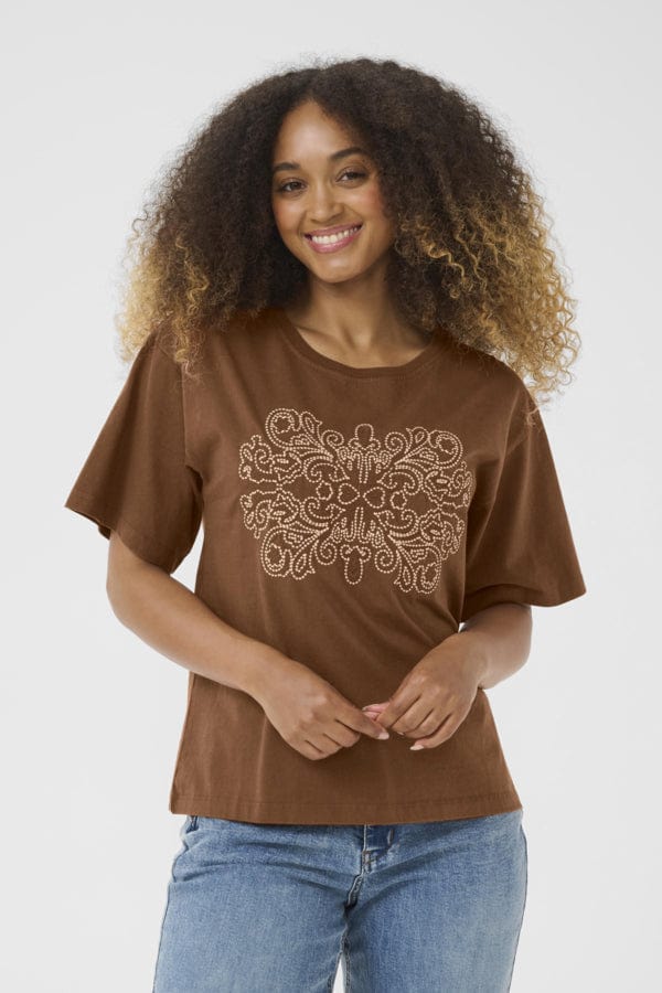 CREAM Applique Detail T-shirt