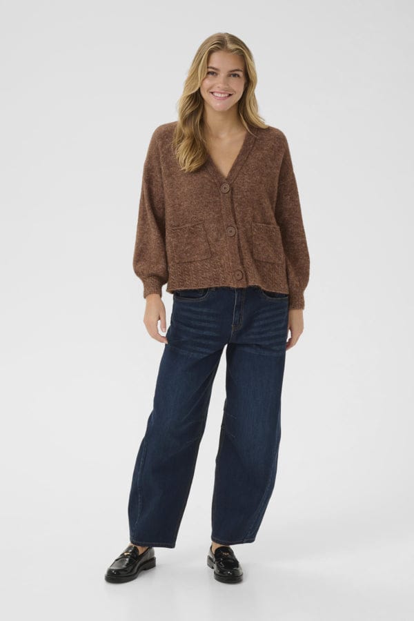 CREAM Cable Two Button Cardigan