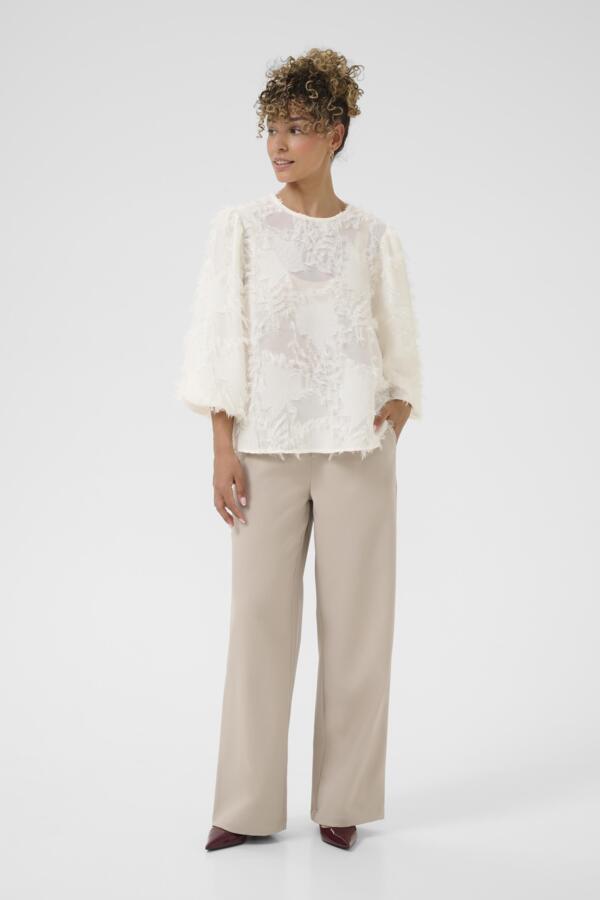 CREAM Feathered Effect Blouse