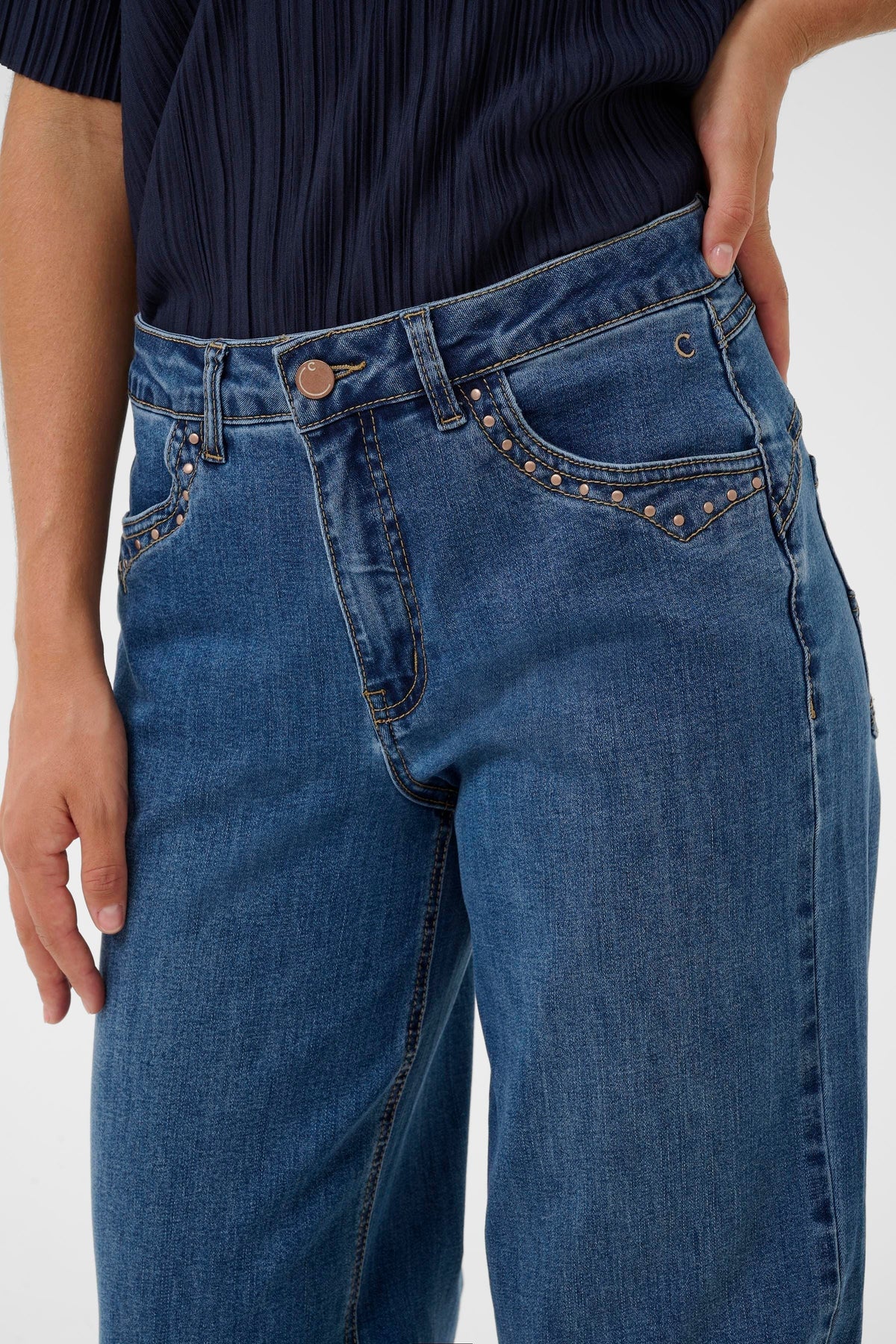 CREAM Stud Pocket Jean