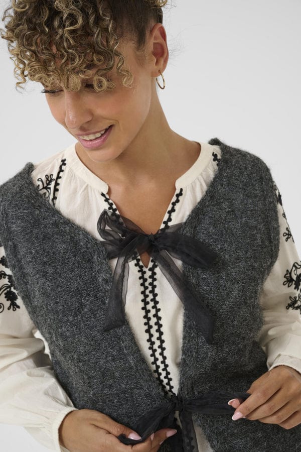 CREAM Reversible Bow Tie Up Waistcoat