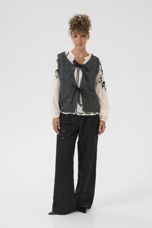 CREAM Reversible Bow Tie Up Waistcoat