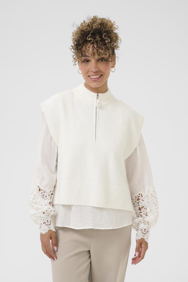 CREAM Pearl Detail Knit