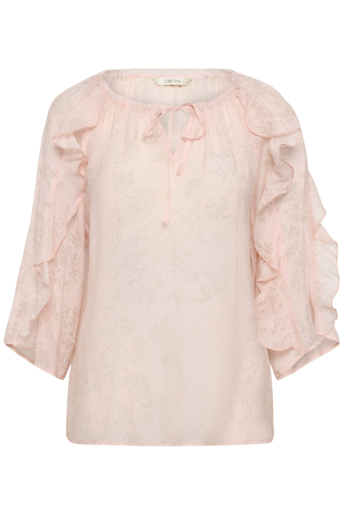 CREAM Ruffle Blouse