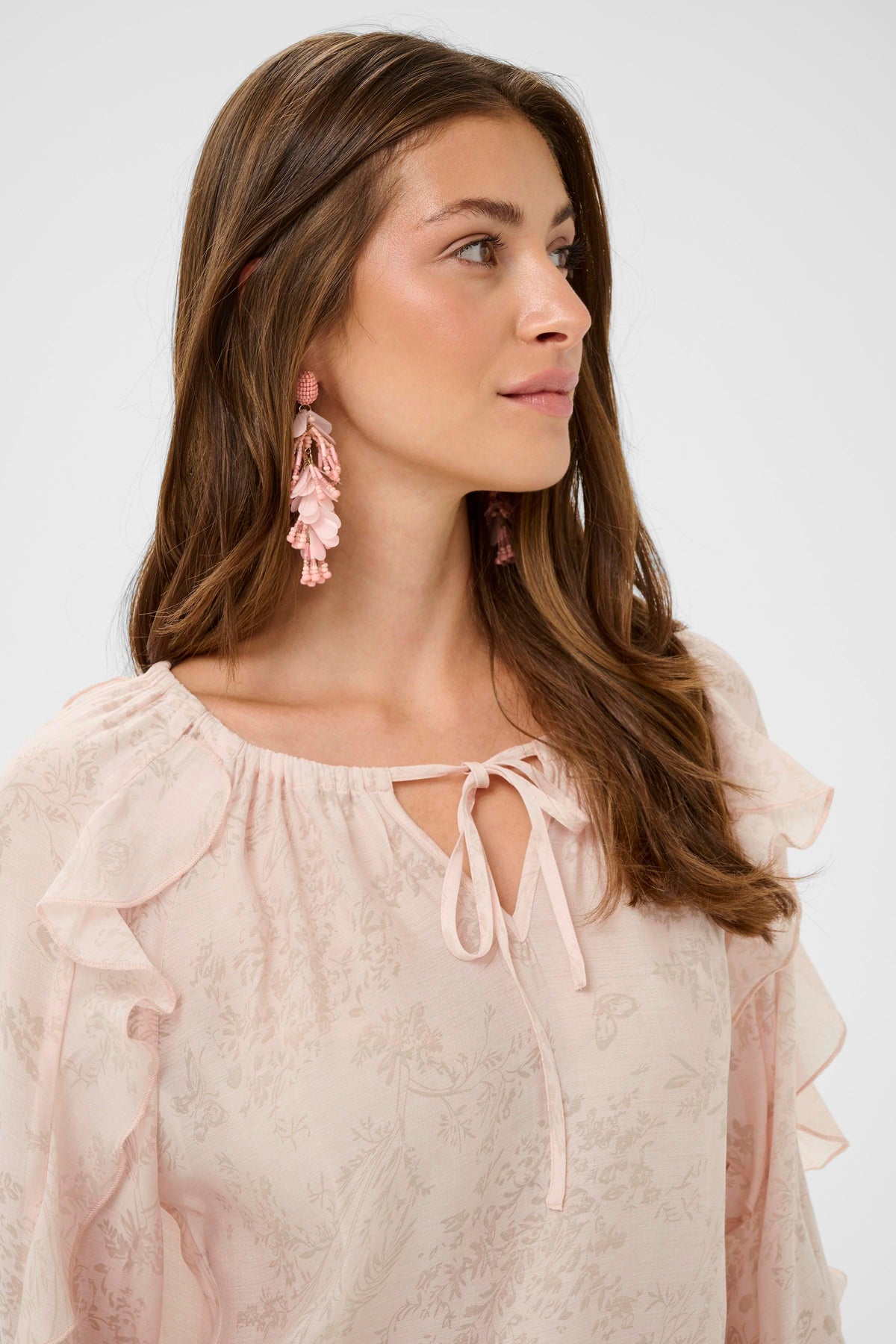 CREAM Ruffle Blouse