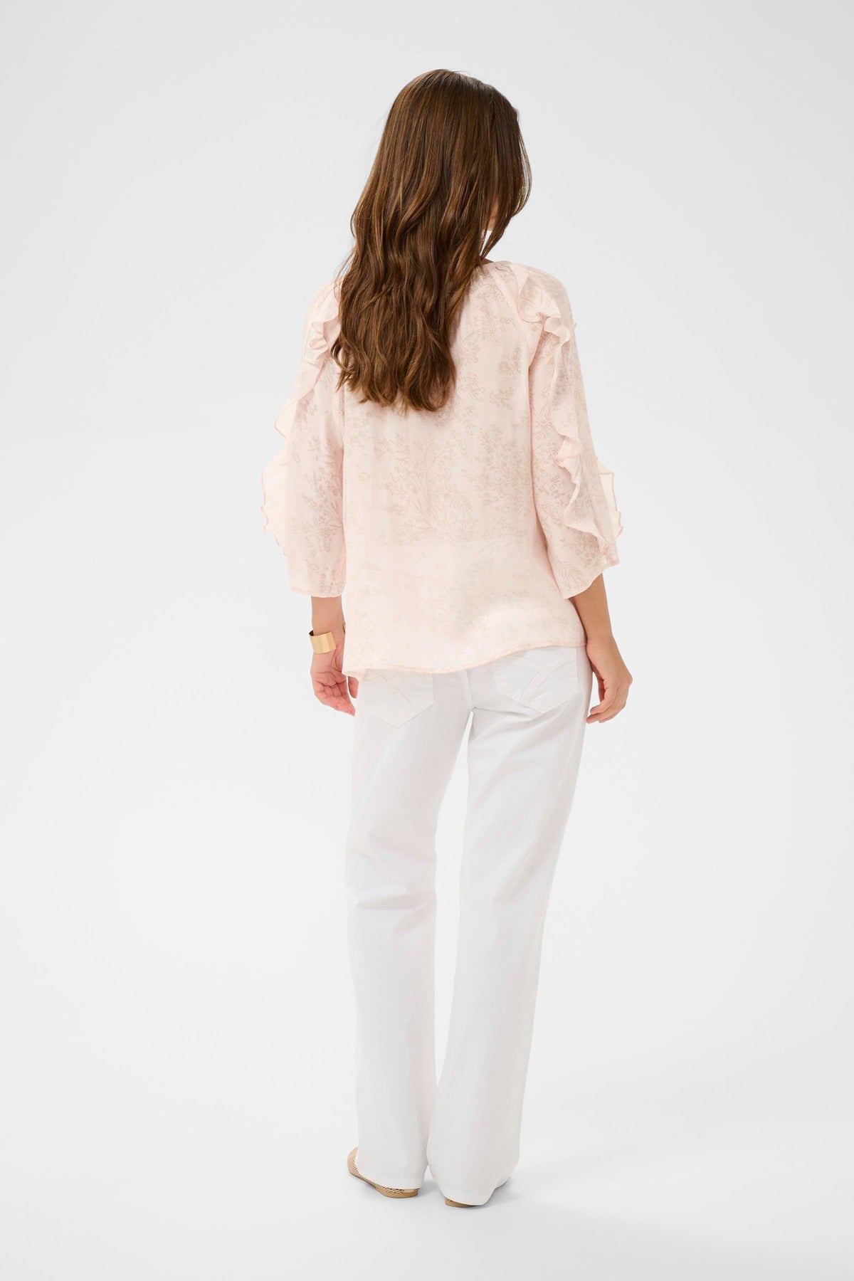 CREAM Ruffle Blouse